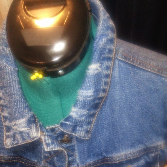 NWT Lunik Embroidered Denim Jacket Sz L - Picture 7 of 13